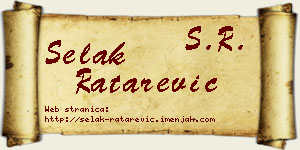 Selak Ratarević vizit kartica